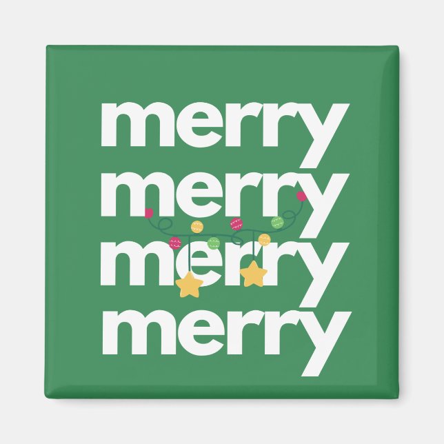 Modernes Weihnachtsmagnet Magnet (Vorne)