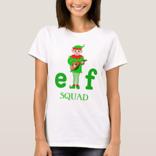 Modernes Weihnachtsmusical-Elf-Squad-T-Shirt T-Shirt
