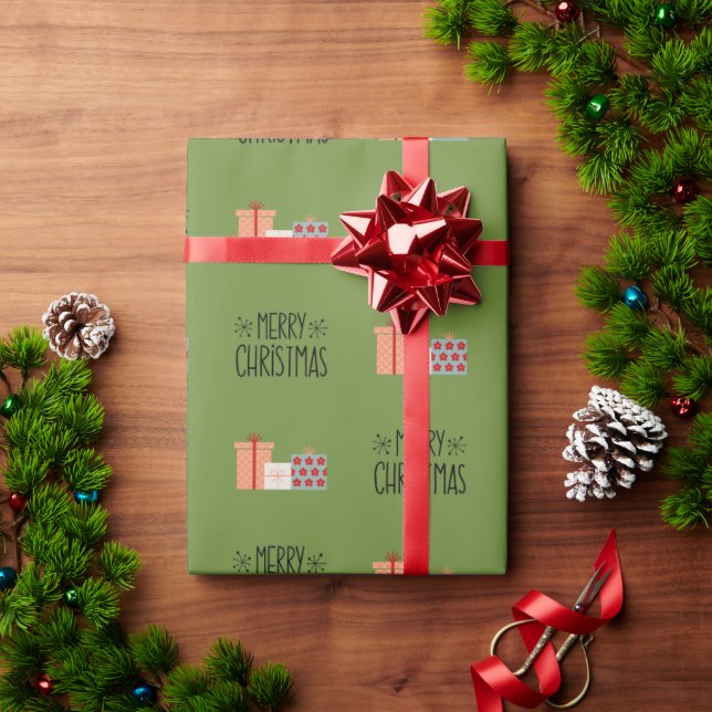 Modernes Weihnachtswackelpapier Geschenkpapier (Feiertagsgeschenk)