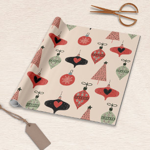 Modernes Weihnachtswrapping Paper aus dem Mittelal Geschenkpapier