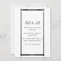 Modernes Weiß mit Chrome Art Deco Rahmen Hochzeit