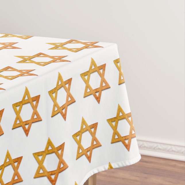 Modernes Weiß | Rosh Hashanah | Davidstern Tischdecke (Beispiel)
