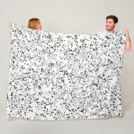 Modernes Weiß Terrazzo Fleecedecke