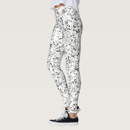 Modernes Weiß Terrazzo Leggings