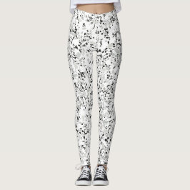 Modernes Weiß Terrazzo Leggings