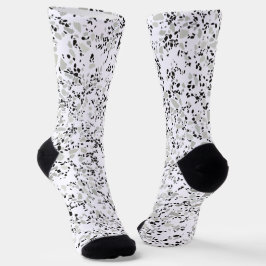 Modernes Weiß Terrazzo Socken