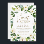 Modernes Weißes Blumenkraut Süß 16 Party Einladung<br><div class="desc">Modern White Floral Wreath Sweet 16 Party Einladung Siehe Matching Collection in Niche and Nest Store</div>