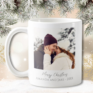 Modernes Weißes Foto froh Weihnachten Kaffeetasse