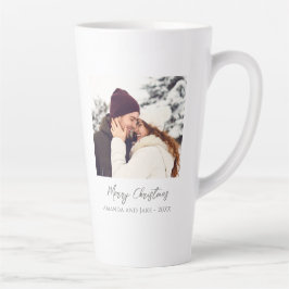 Modernes Weißes Foto froh Weihnachten Milchtasse