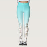 Modernes, weißes Gradiententraining Leggings<br><div class="desc">Moderne Leggings mit weißblauem Gradienten für sie.</div>