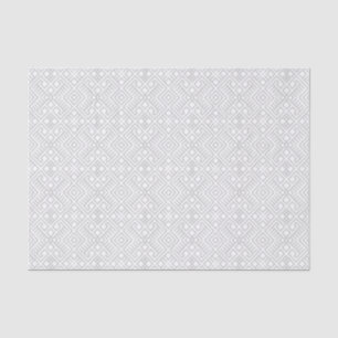 Modernes weißes graues geometrisches Muster Seidenpapier