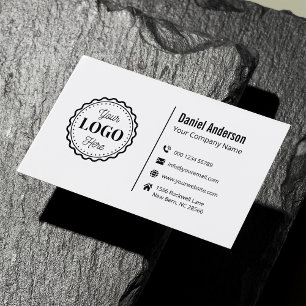 Modernes Weißes Minimalistisches Logo Professionel Visitenkarte