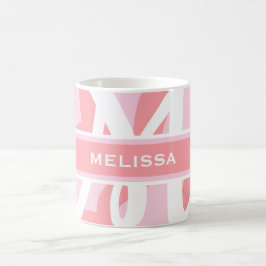 Modernes, weißes Pfirsichpfirsichpfirsichpfirsich  Kaffeetasse