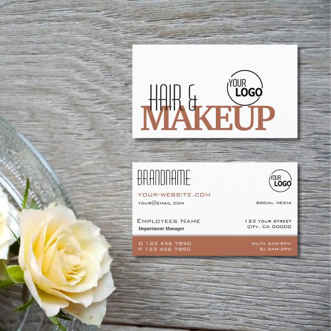 Modernes, weißes und rotbraunes, einfaches, stylis visitenkarte (Von Creator hochgeladen)