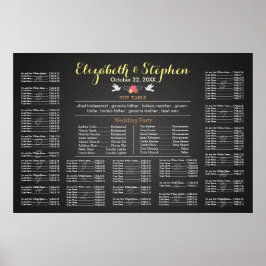 Modernes, weißes und schwarzes Tischchen Poster