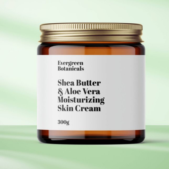 Modernes, weißes, wasserdichtes Etikett (Von Creator hochgeladen)