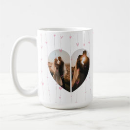 Modernes Weißherz gestaltetes Foto nach Maß für si Kaffeetasse