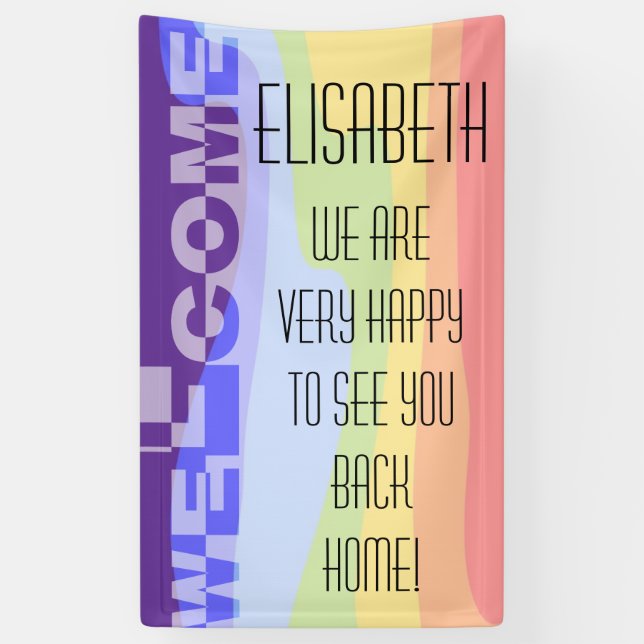 Modernes WELCOME Banner + Ihr Backgr. Ideen (Vertikal)