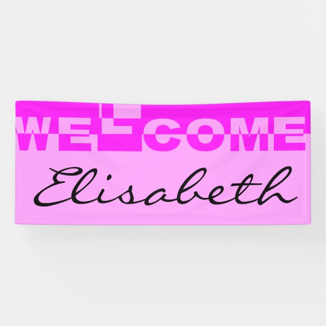 Modernes WELCOME Banner + Ihr Backgr. Ideen (Horizontal)