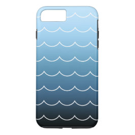 Modernes Wellenmuster, ruhiges blaues Muster Case-Mate iPhone 14 Hülle