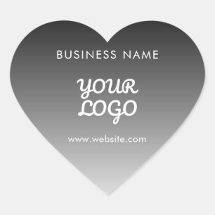 Modernes Werbelogo und Text Editierbare Farbe Herz-Aufkleber