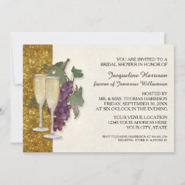 Modernes Wine Champagne Glass Brautparty Einladung