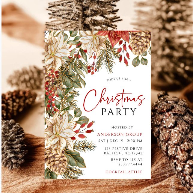 Modernes Winter Corporate Business Weihnachten Par Einladung (Von Creator hochgeladen)