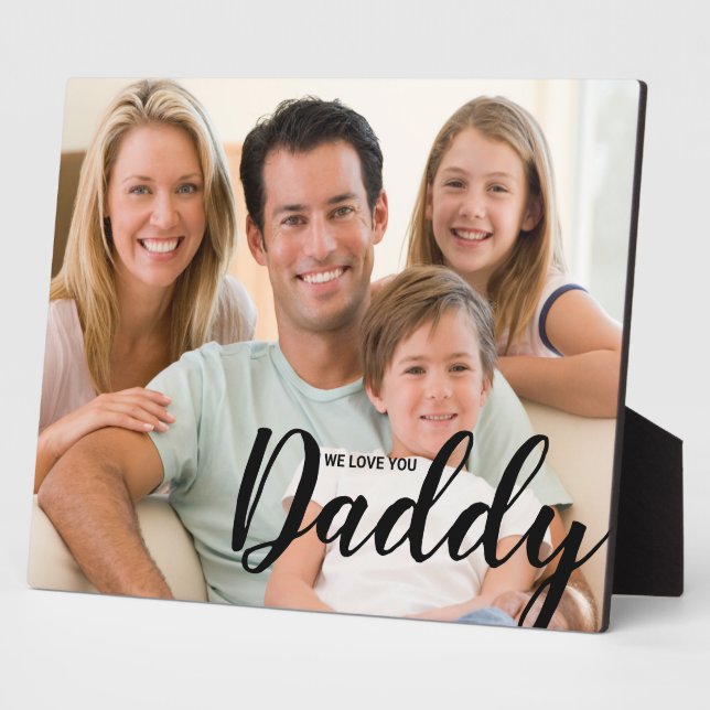 Modernes WIR Liebe Sie Daddy Custom Foto Fotoplatte (Seite)