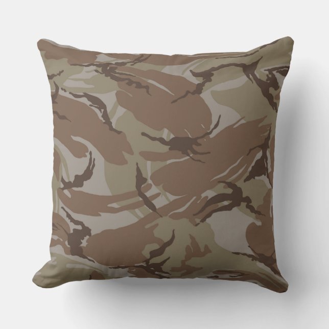 Modernes Wüstenpilz Camouflage Kissen (Vorderseite)