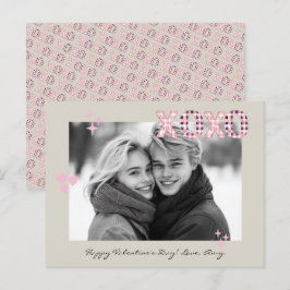 Modernes XOXO Valentinstag kundenspezifisches Foto Postkarte