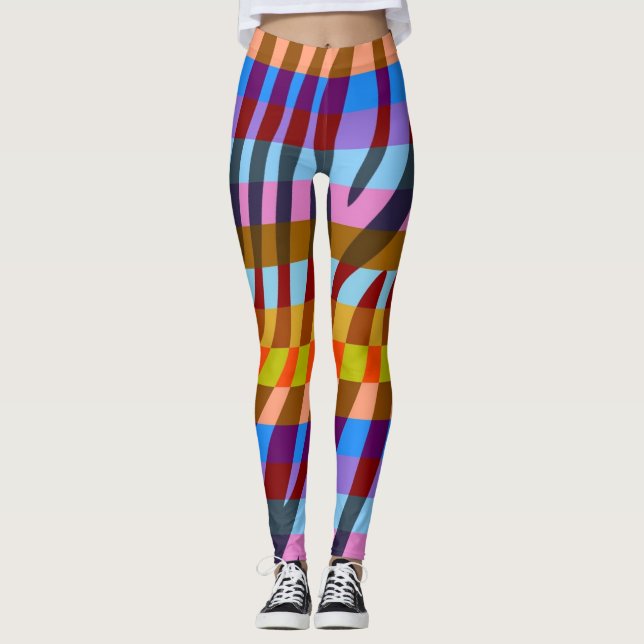 Modernes Zebra-Druckmuster #5 Leggings (Vorderseite)