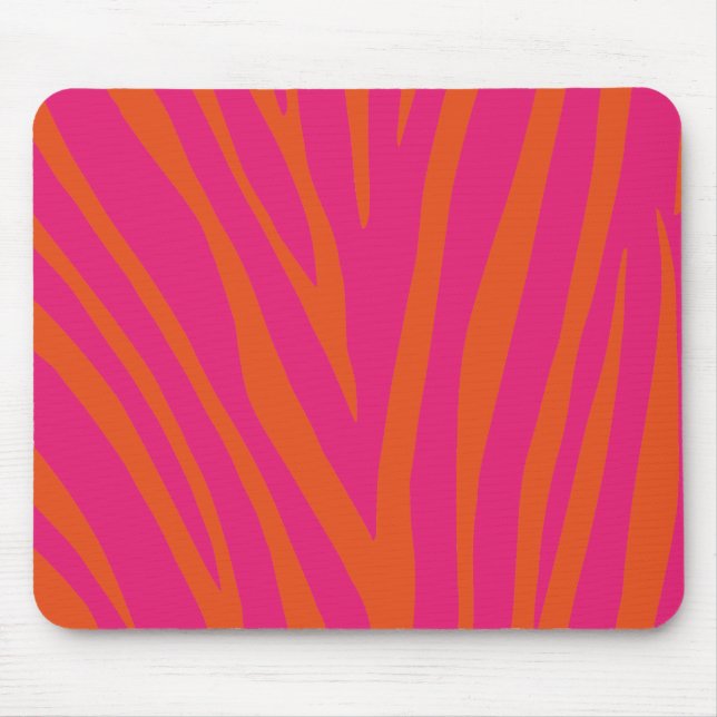Modernes Zebra-Druckmuster Mousepad (Vorne)