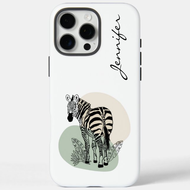 Modernes Zebra iPhone iPhone 16 Pro Max Hülle (Rückseite)
