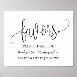 Modernes Zeichen für Minimalistische Gastgeschenk  Poster