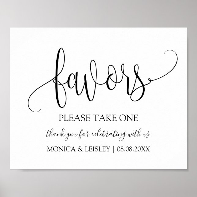 Modernes Zeichen für Minimalistische Gastgeschenk  Poster (Vorne)