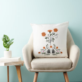 Modernes, zeitgenössisches Blumenzeitalter Kissen