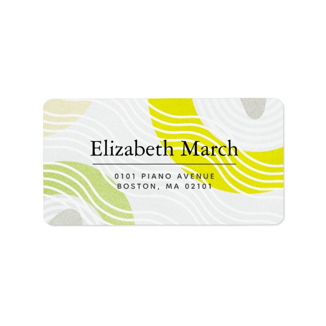 Modernes Zen Rock Garden Grau-Adressetikett Adressaufkleber (Vorne)