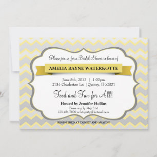 Modernes Zickzack Brautparty Einladung