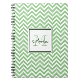 Modernes Zickzack Muster mit Monogramm Notizblock