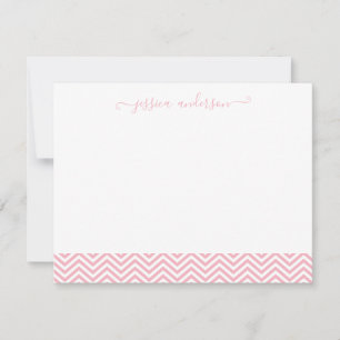 Modernes Zickzack Zigzag Girly Script Niedlich Blu Mitteilungskarte