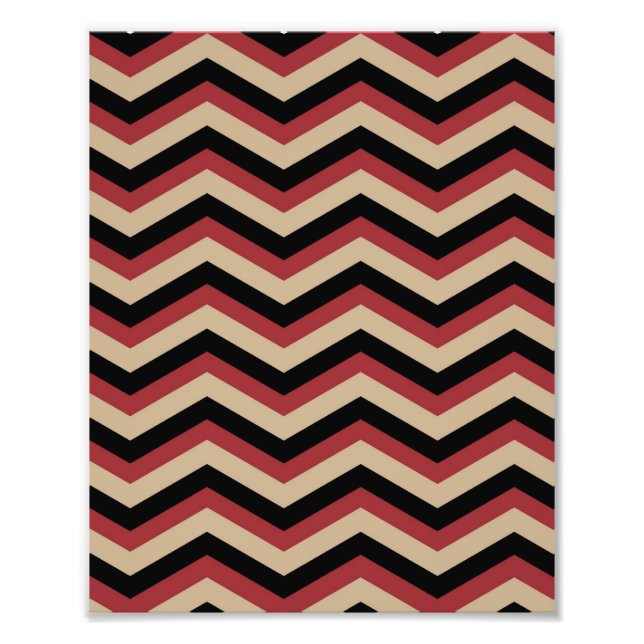 Modernes Zig Zag Muster Fotodruck (Vorne)