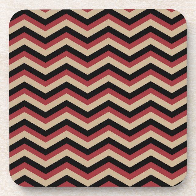 Modernes Zig Zag Muster Getränkeuntersetzer (Vorderseite)
