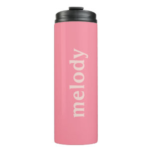 Modernes Zimmer Rosa Name Thermosbecher
