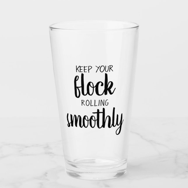 Modernes Zitat - Eigener Hühnerbesitzer Glas (Vorderseite)