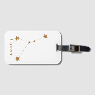 Modernes Zodiac-Schild-Goldkrebs   Element Wasser Gepäckanhänger