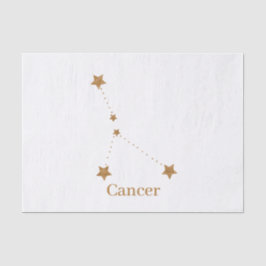 Modernes Zodiac-Schild-Goldkrebs | Element Wasser Seidenpapier