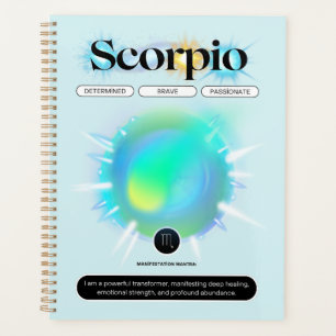 Modernes Zodiac-Schildkrötenzeichen Wasserelement Planer
