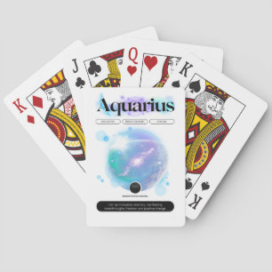 Modernes Zodiac Sign Aquarius Quote Air Element Spielkarten