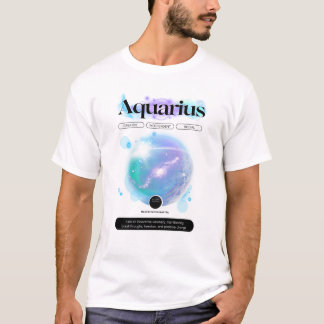 Modernes Zodiac Sign Aquarius Quote Air Element T-Shirt