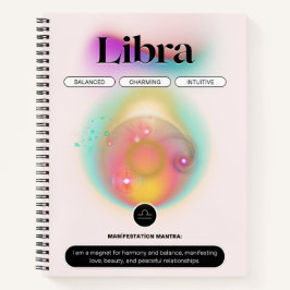 Modernes Zodiac Sign Libra Quote Air Element Notizbuch
